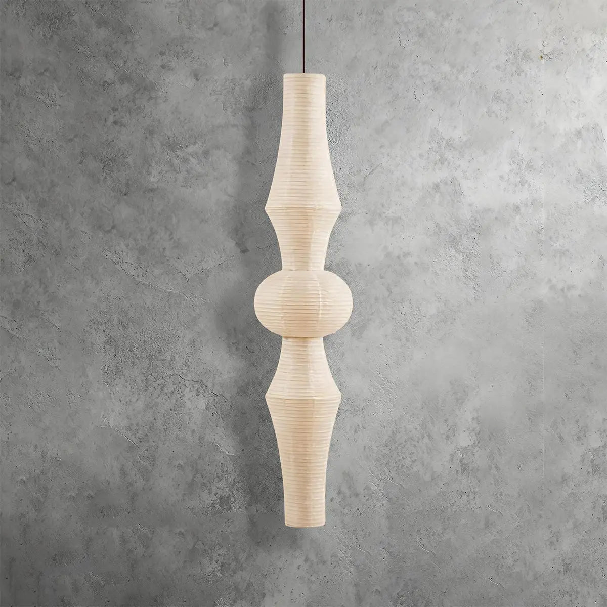 Antizer Washi Paper Corner Pendant Light for High Ceilings