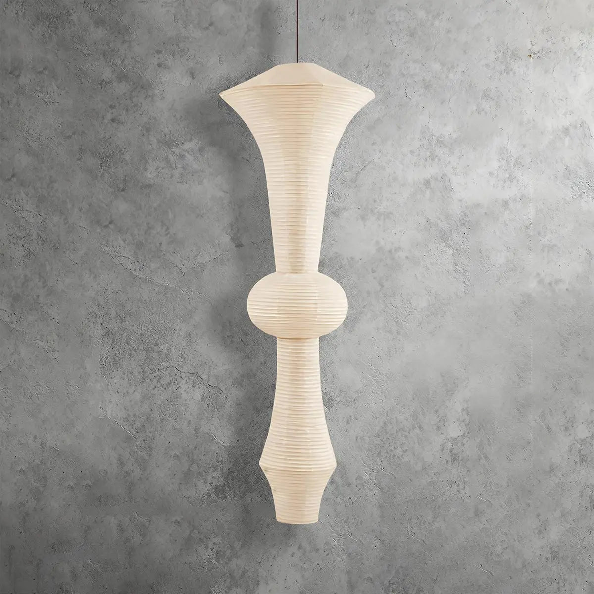 Antizer Washi Paper Corner Pendant Light for High Ceilings