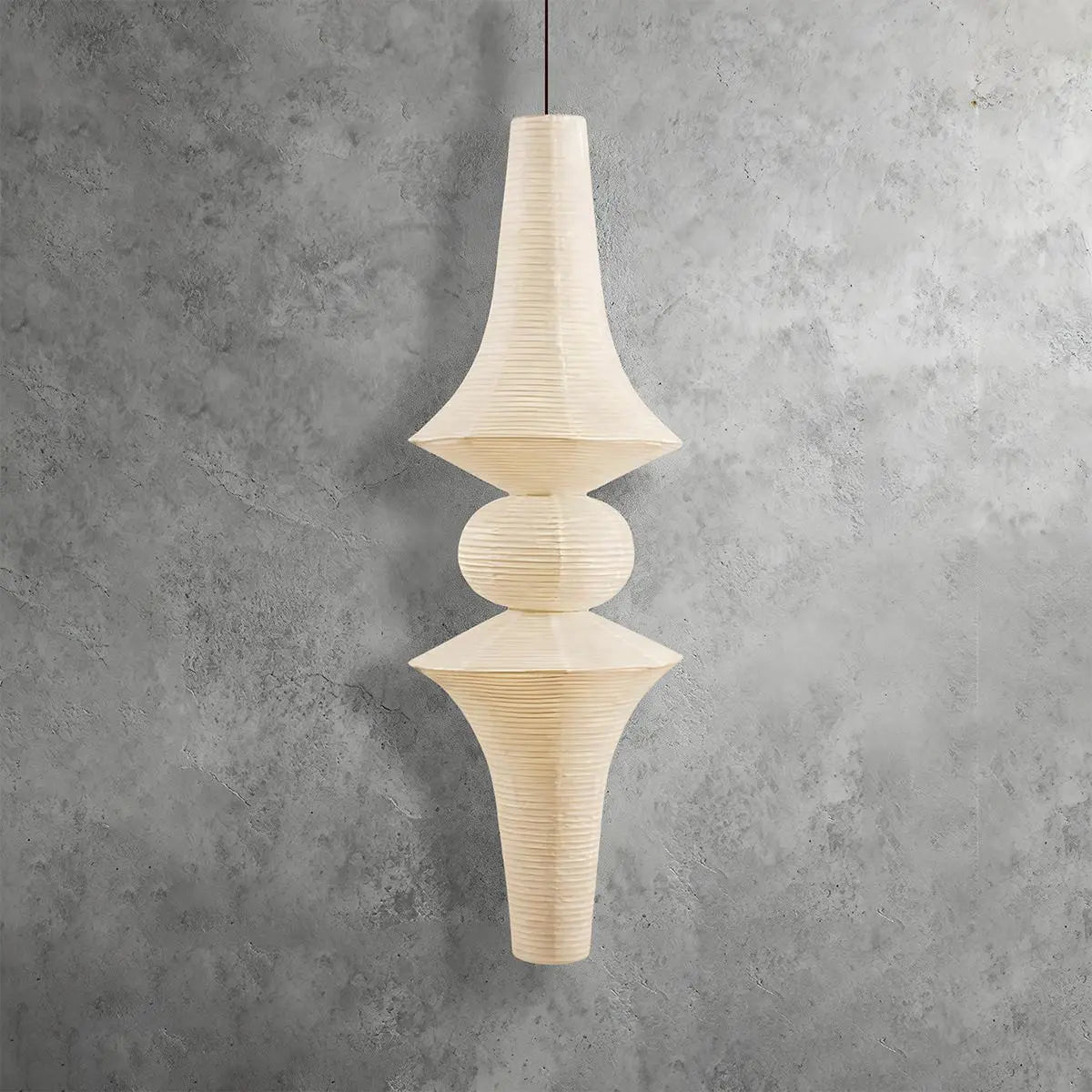 Antizer Washi Paper Corner Pendant Light for High Ceilings