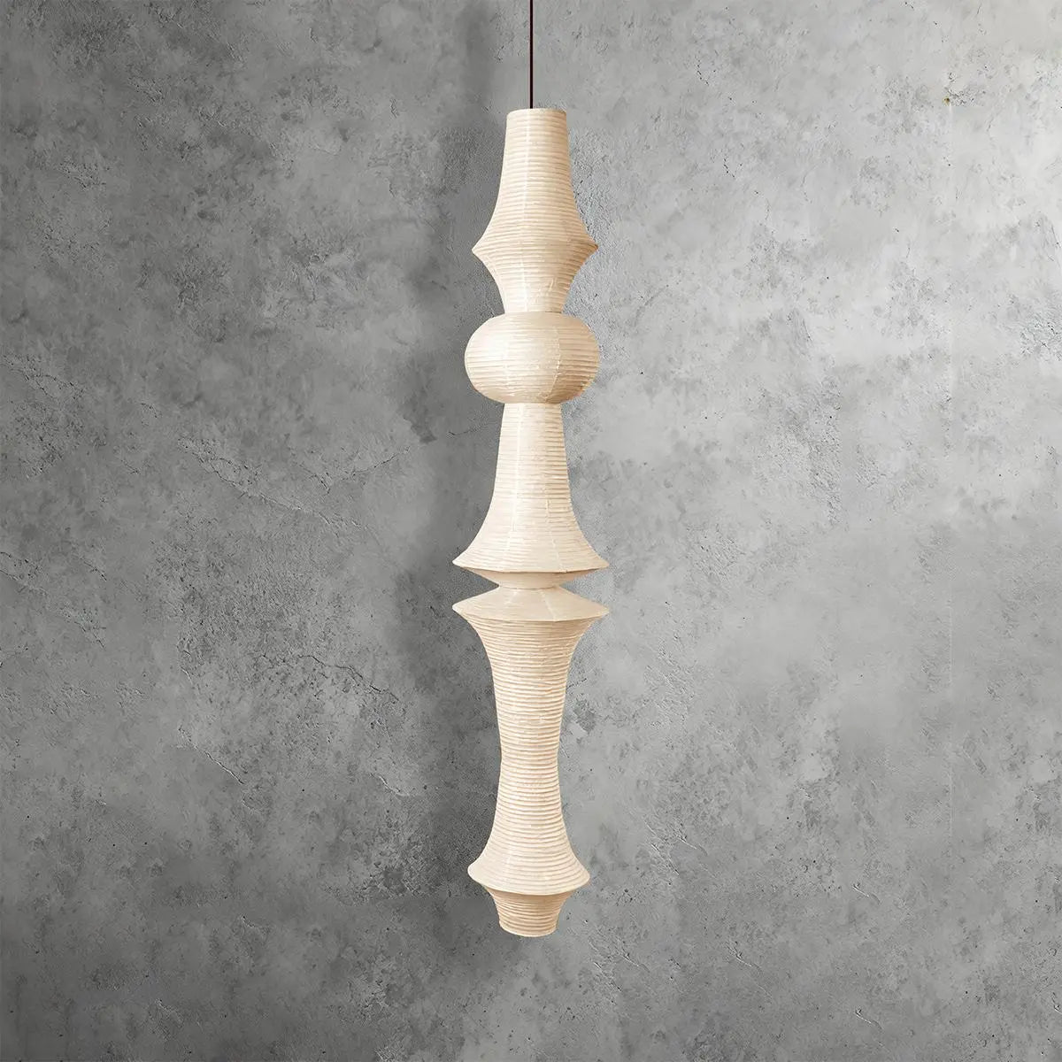 Antizer Washi Paper Corner Pendant Light for High Ceilings