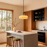 Antizer Bauhaus Retractable Round Glass Pendant Light