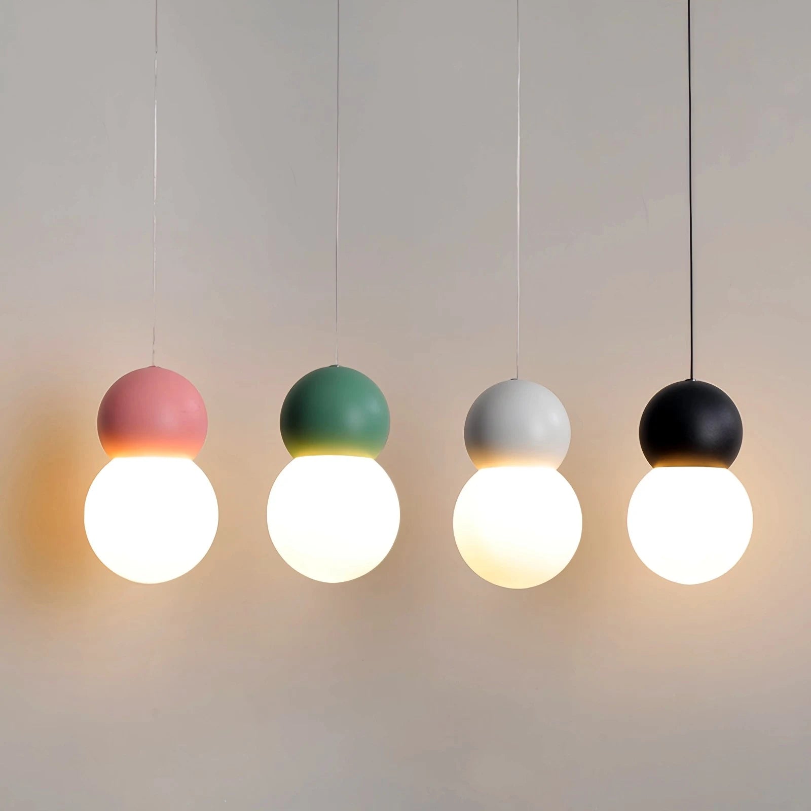 Antizer Cream Style Globe Pendant Light Small Bedside Lamp