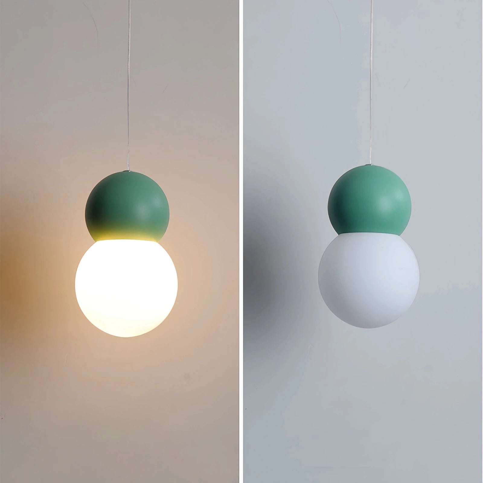 Antizer Cream Style Globe Pendant Light Small Bedside Lamp
