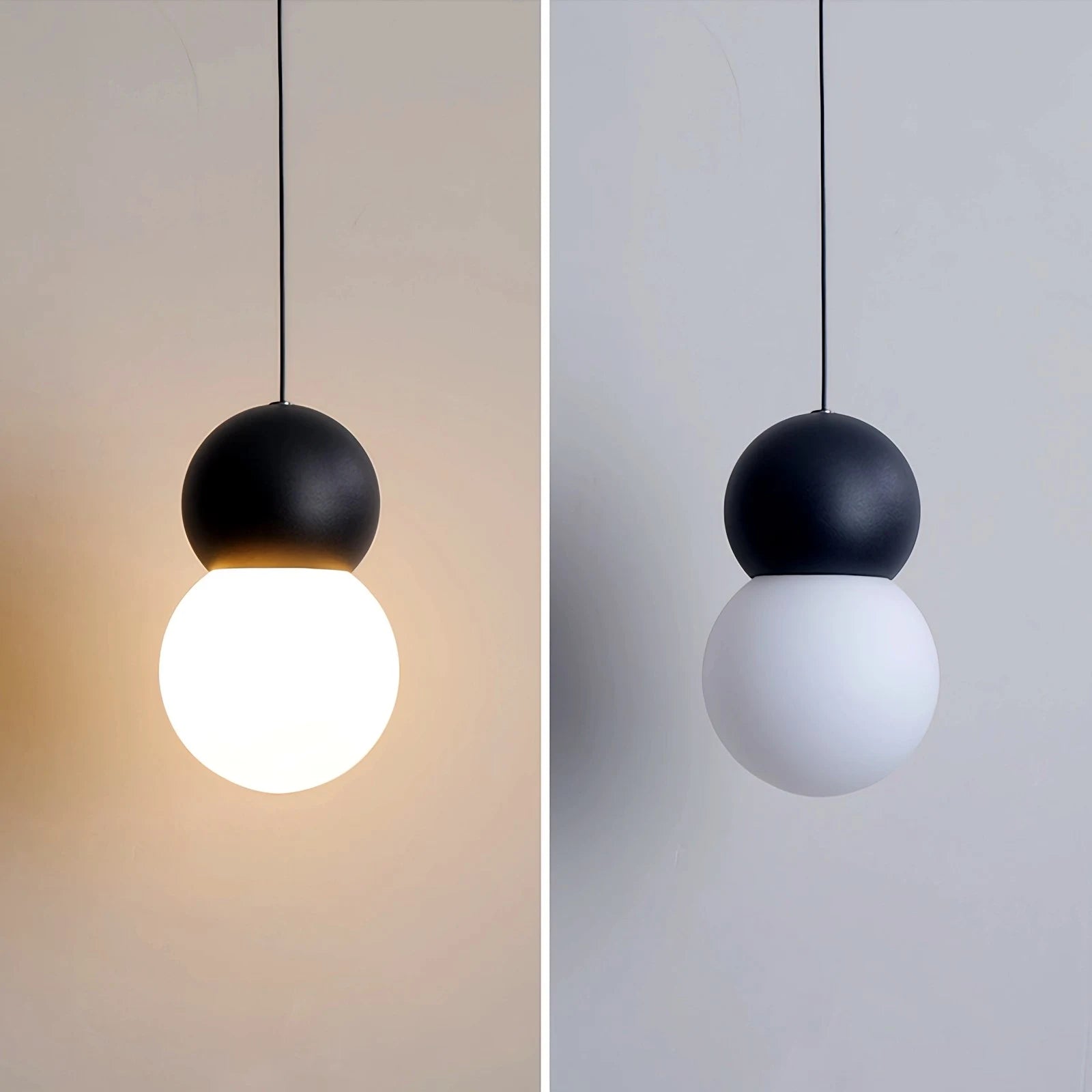 Antizer Cream Style Globe Pendant Light Small Bedside Lamp