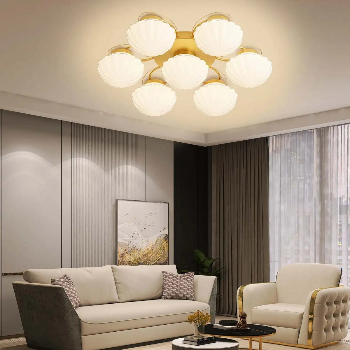 Creative Flower Living Room Ceiling Lamp