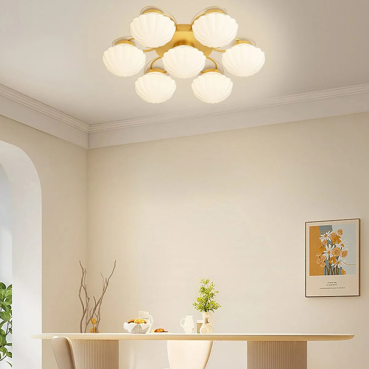 Creative Flower Living Room Ceiling Lamp