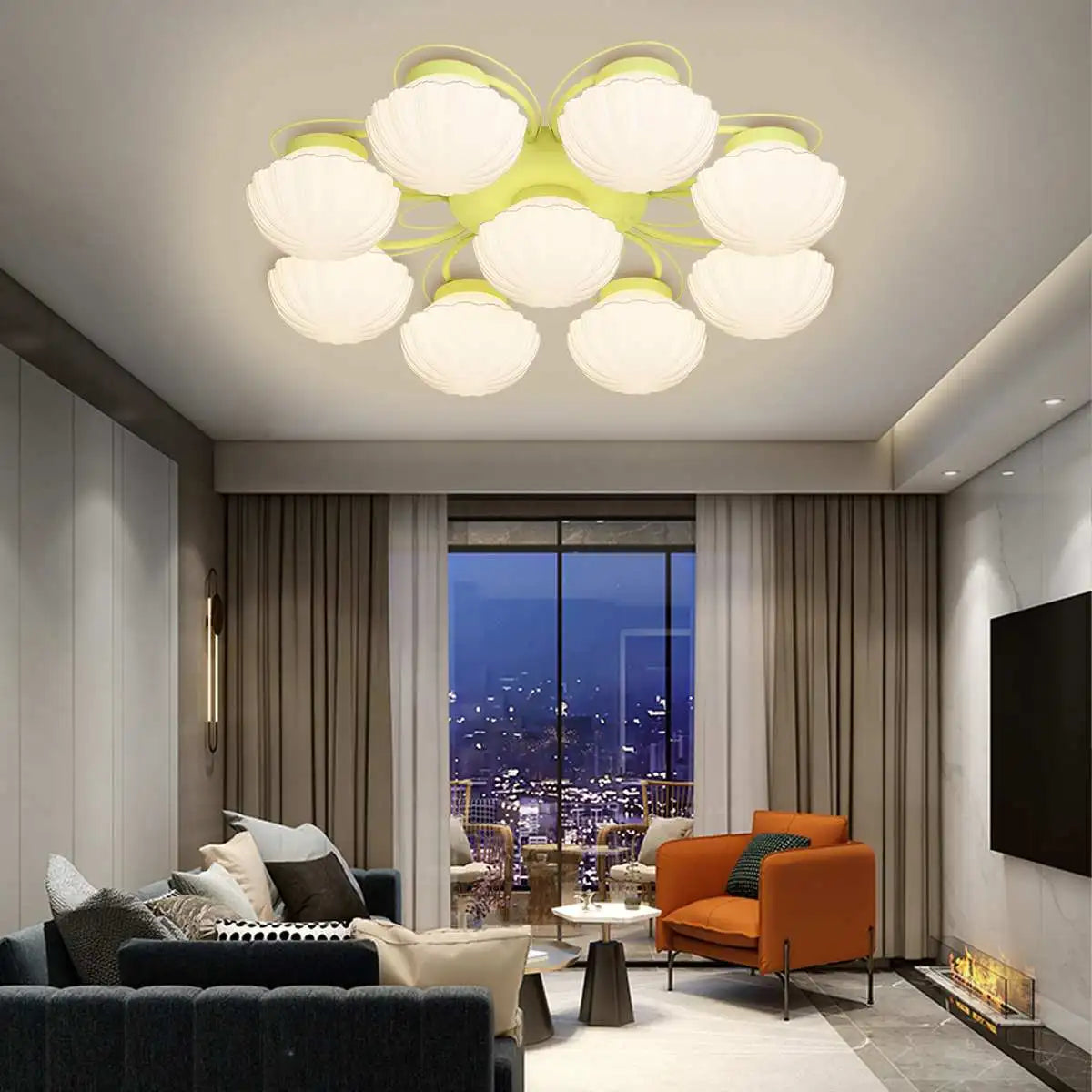 Creative Flower Living Room Ceiling Lamp