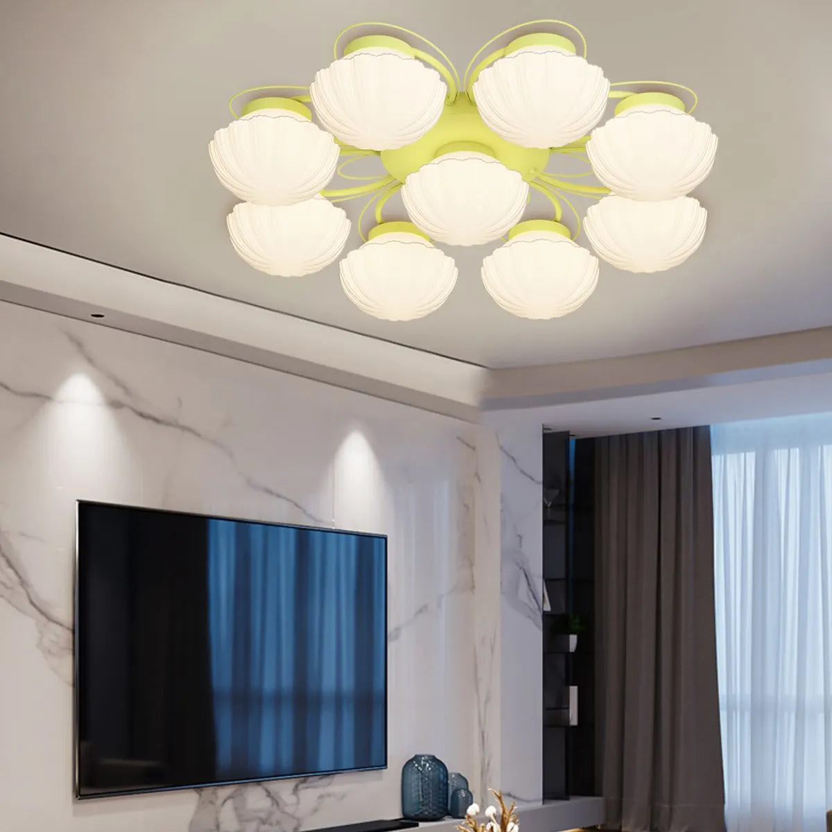 Creative Flower Living Room Ceiling Lamp