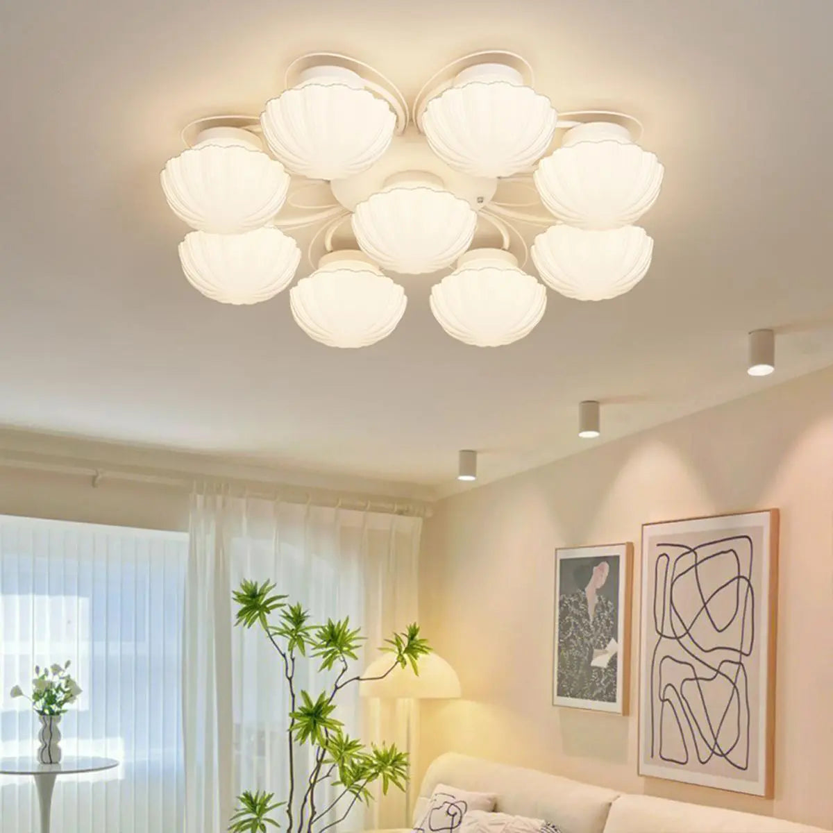 Creative Flower Living Room Ceiling Lamp