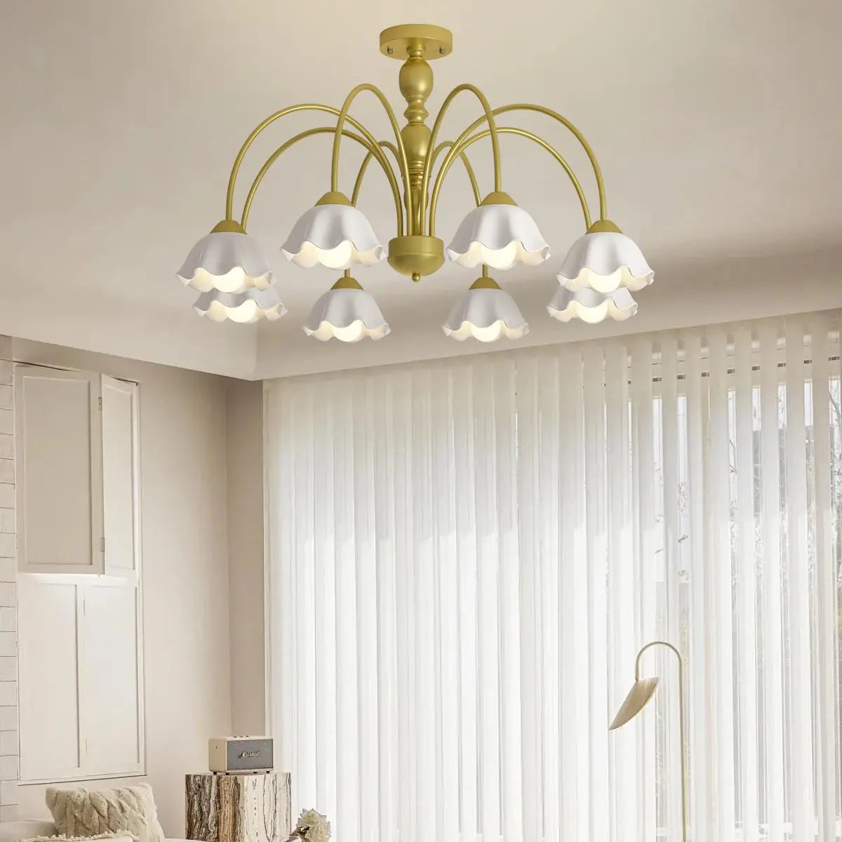 French Pastoral Style Flower Chandelier