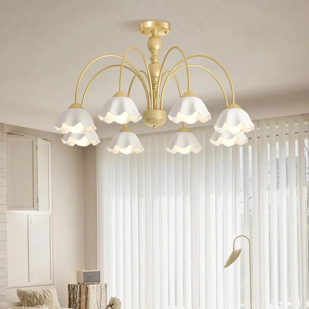 French Pastoral Style Flower Chandelier