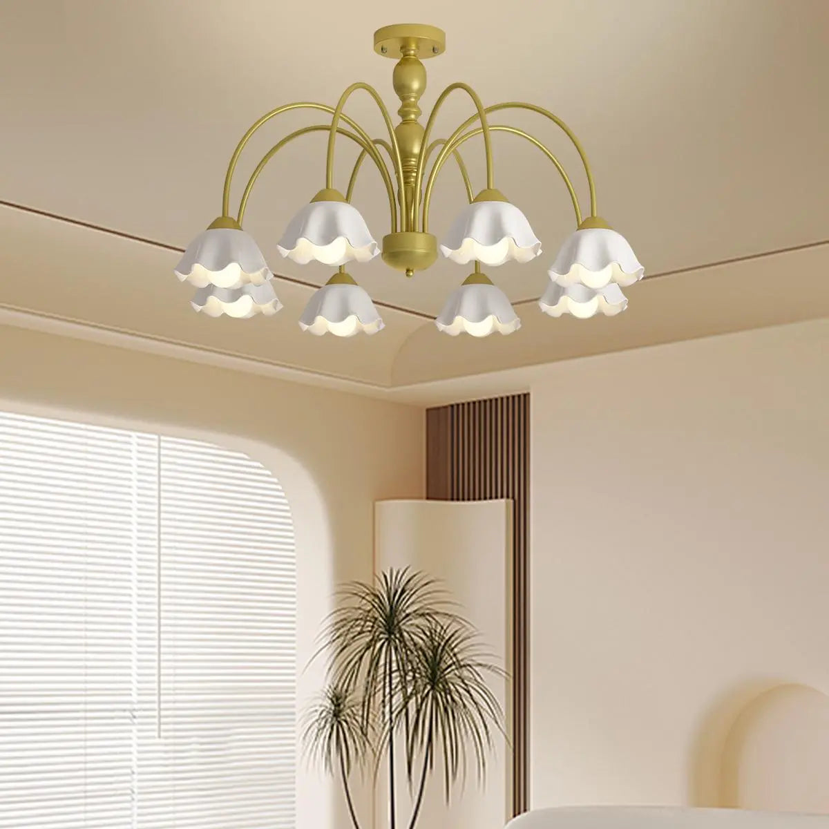 French Pastoral Style Flower Chandelier