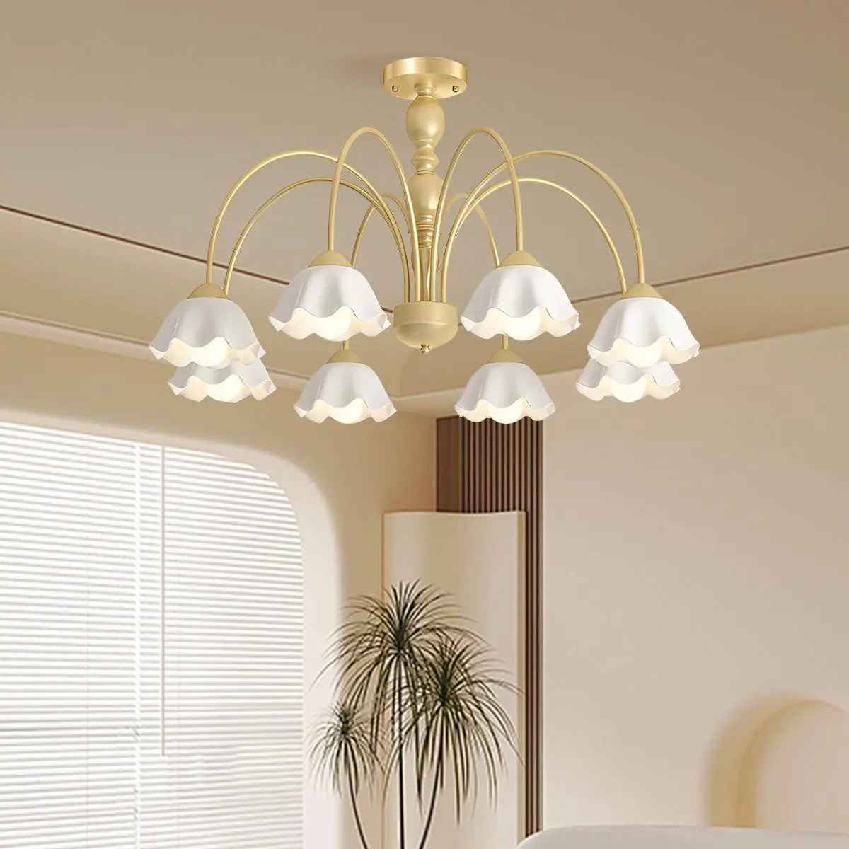 French Pastoral Style Flower Chandelier