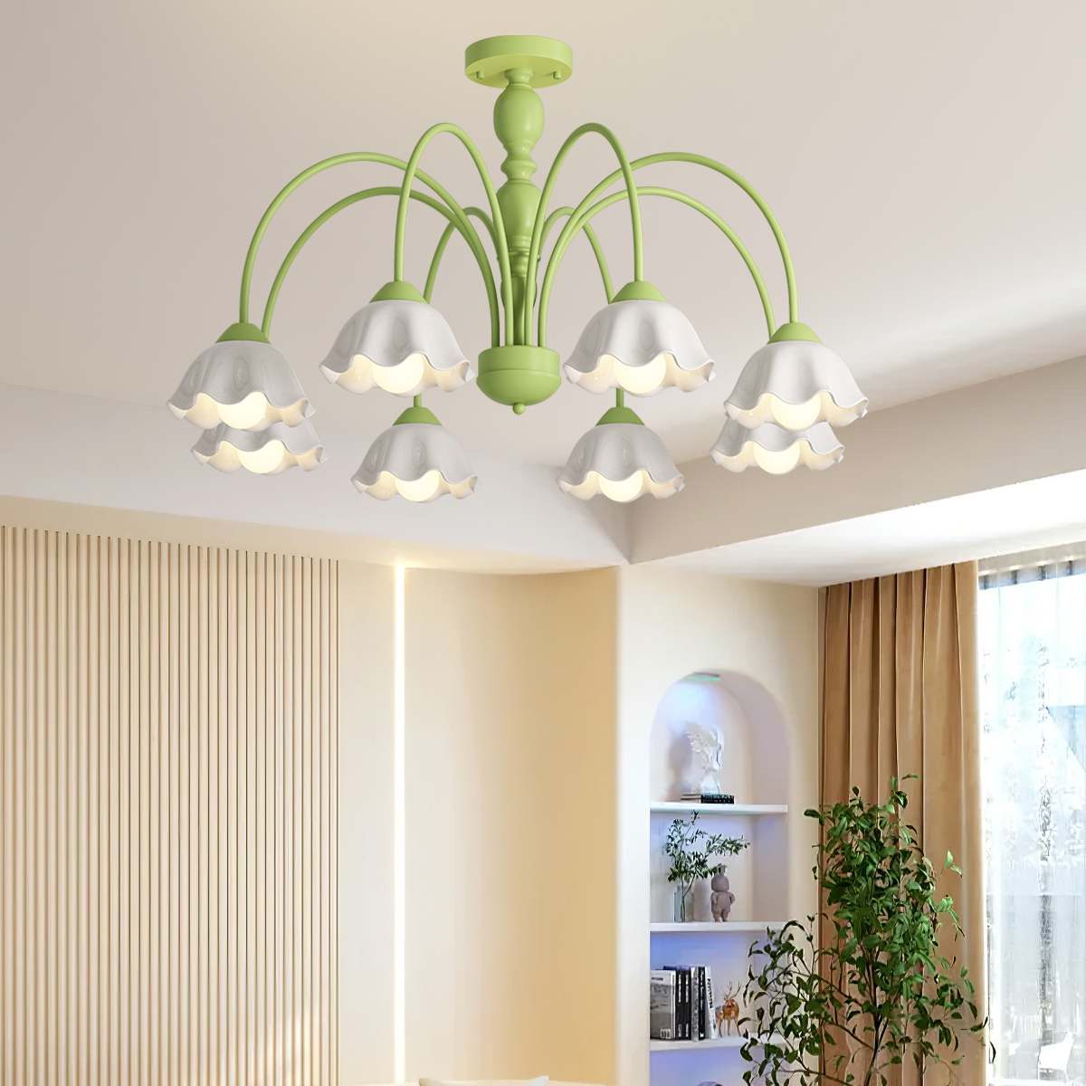 French Pastoral Style Flower Chandelier