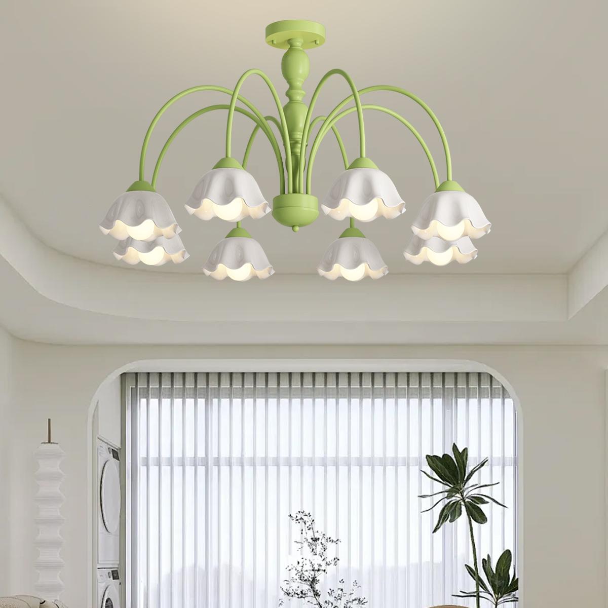 French Pastoral Style Flower Chandelier