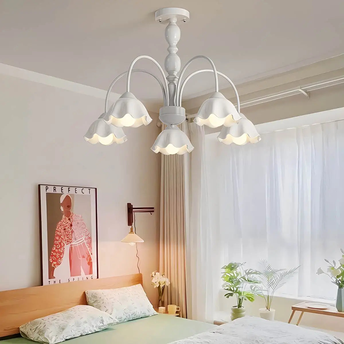 French Pastoral Style Flower Chandelier