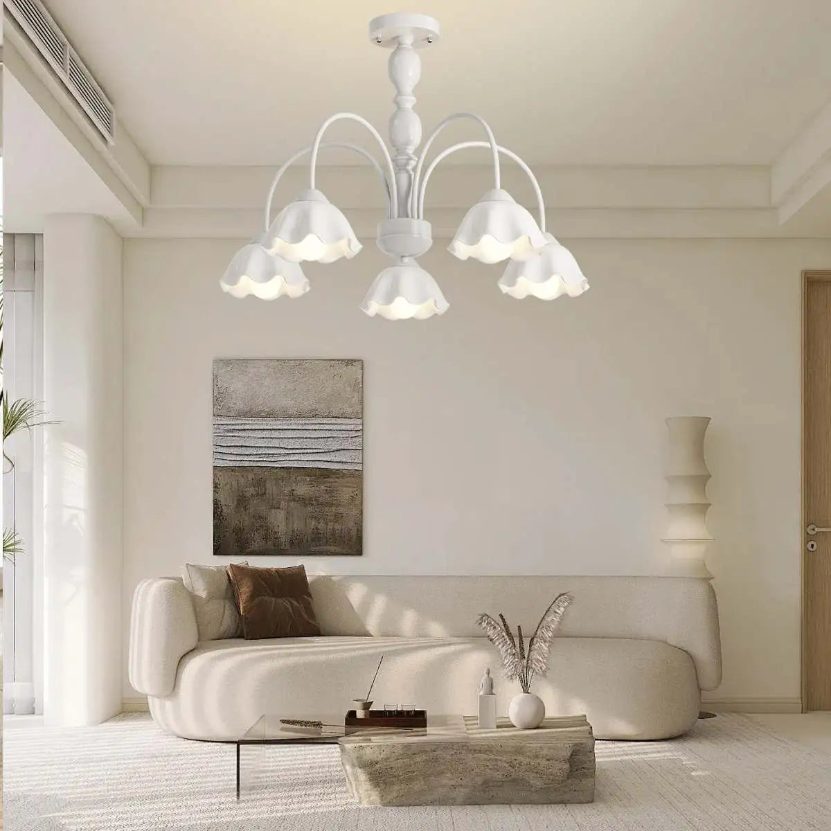 French Pastoral Style Flower Chandelier