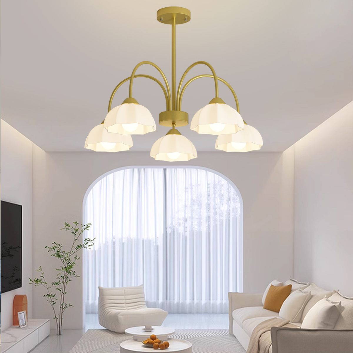 Nordic Modern Light Luxury Flower Chandelier