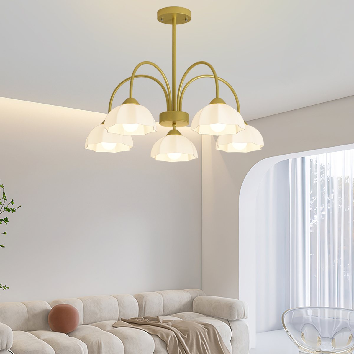 Nordic Modern Light Luxury Flower Chandelier