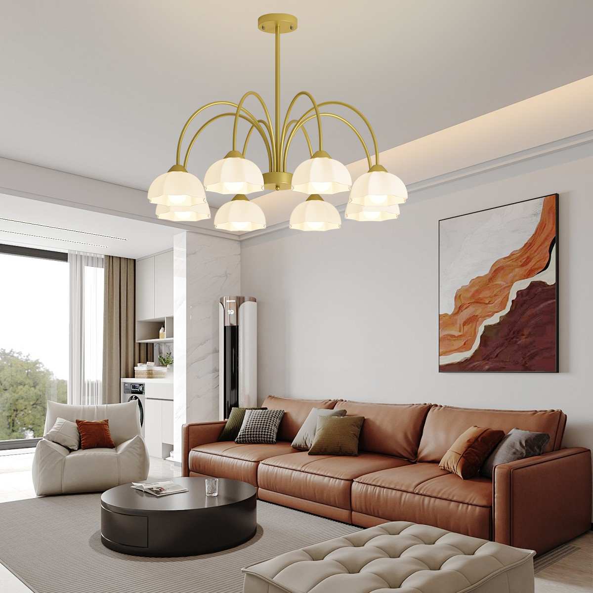 Nordic Modern Light Luxury Flower Chandelier