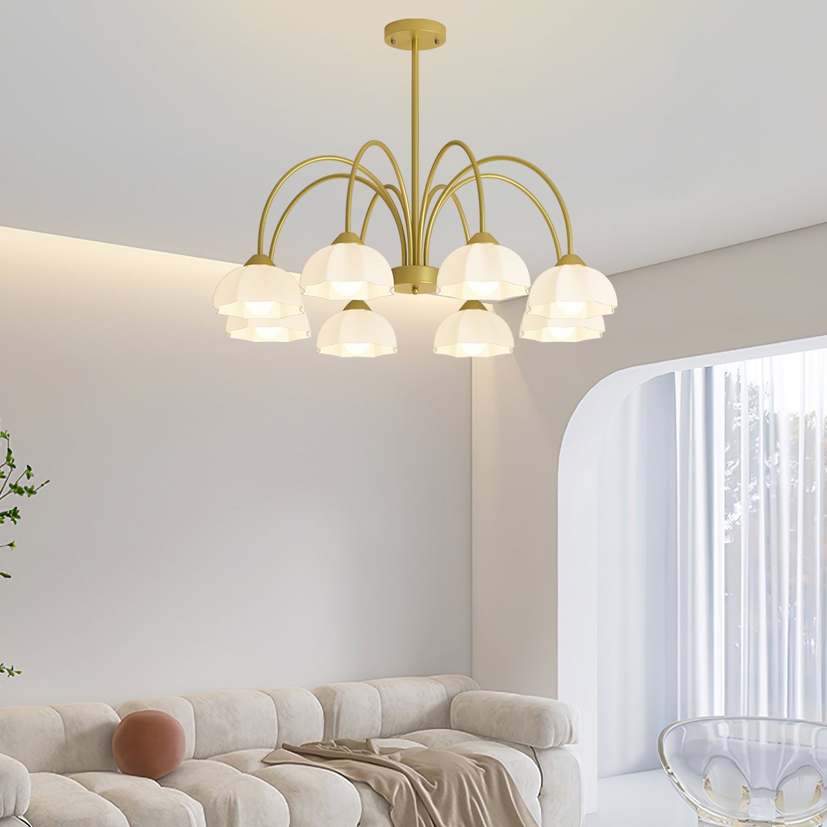 Nordic Modern Light Luxury Flower Chandelier