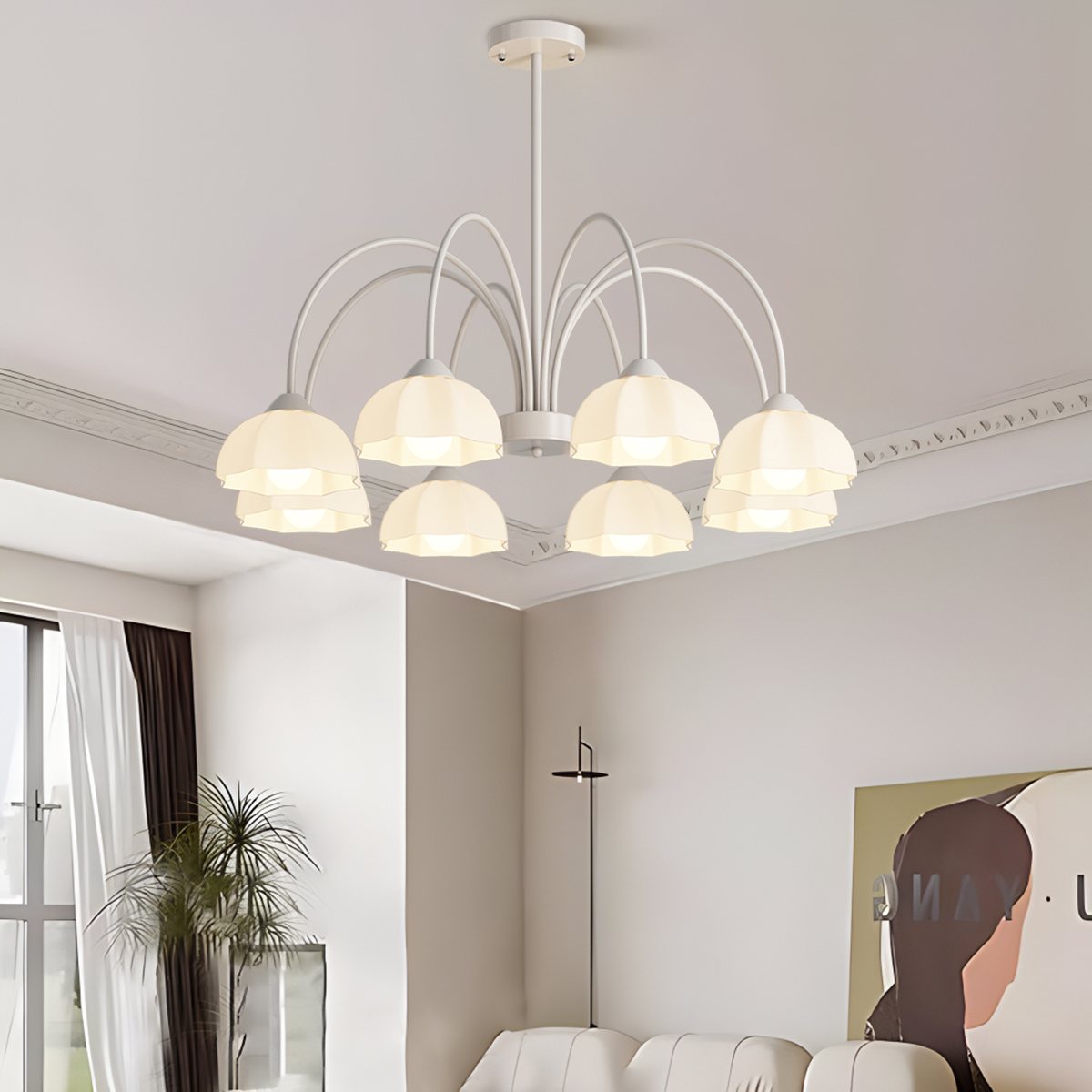 Nordic Modern Light Luxury Flower Chandelier