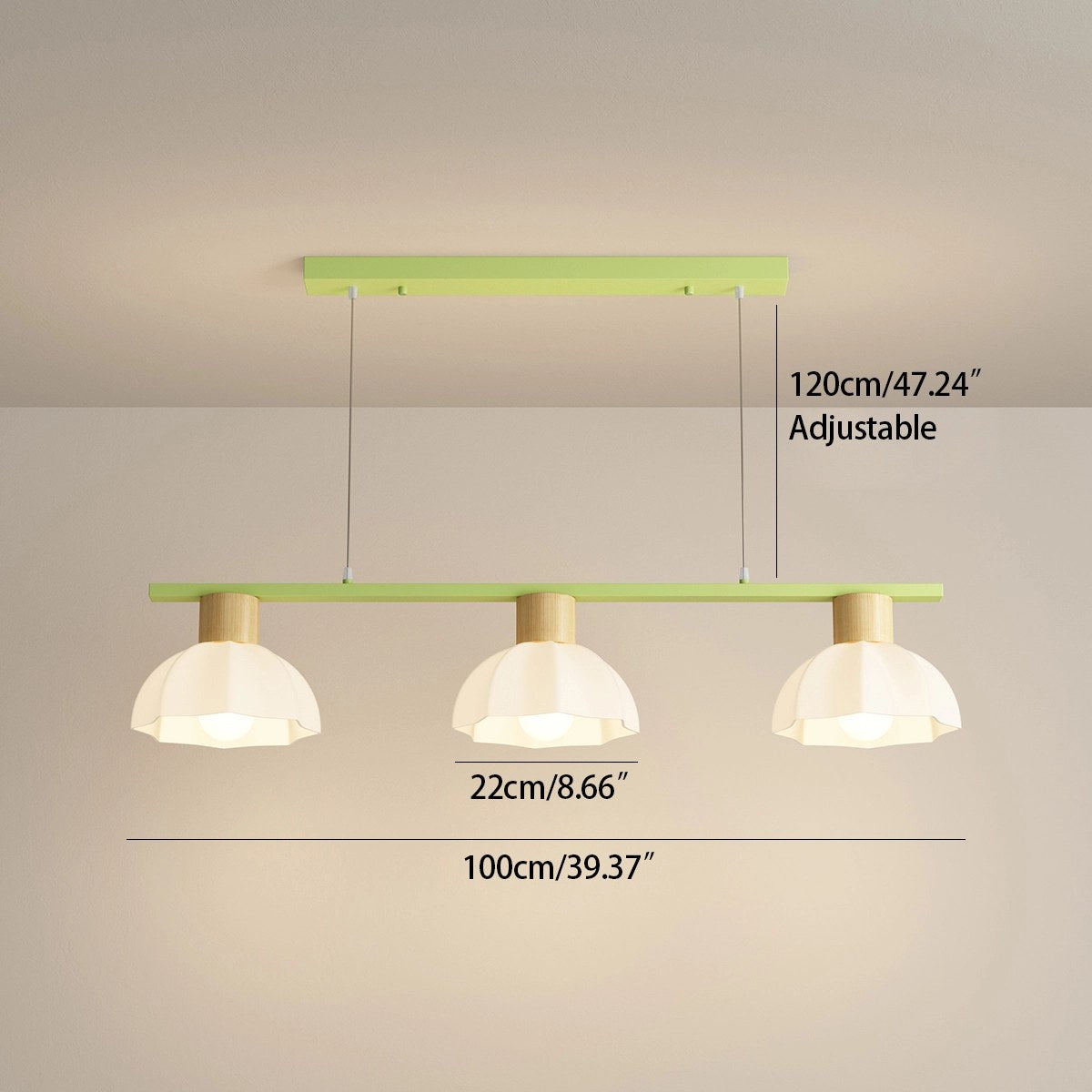 Antizer Creative Retro 3-Head Flower Chandelier