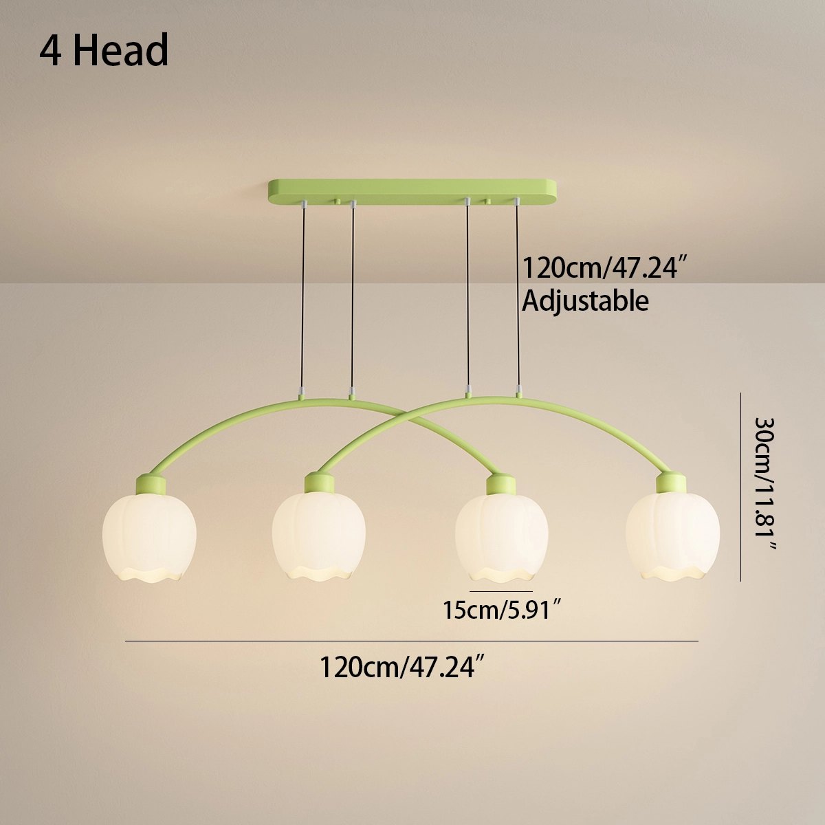 Antizer Nordic Simple 3-4 Head Flower Chandelier