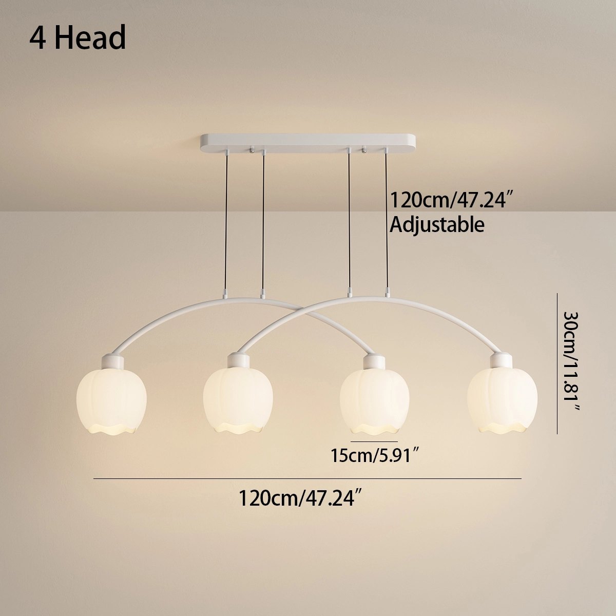 Antizer Nordic Simple 3-4 Head Flower Chandelier