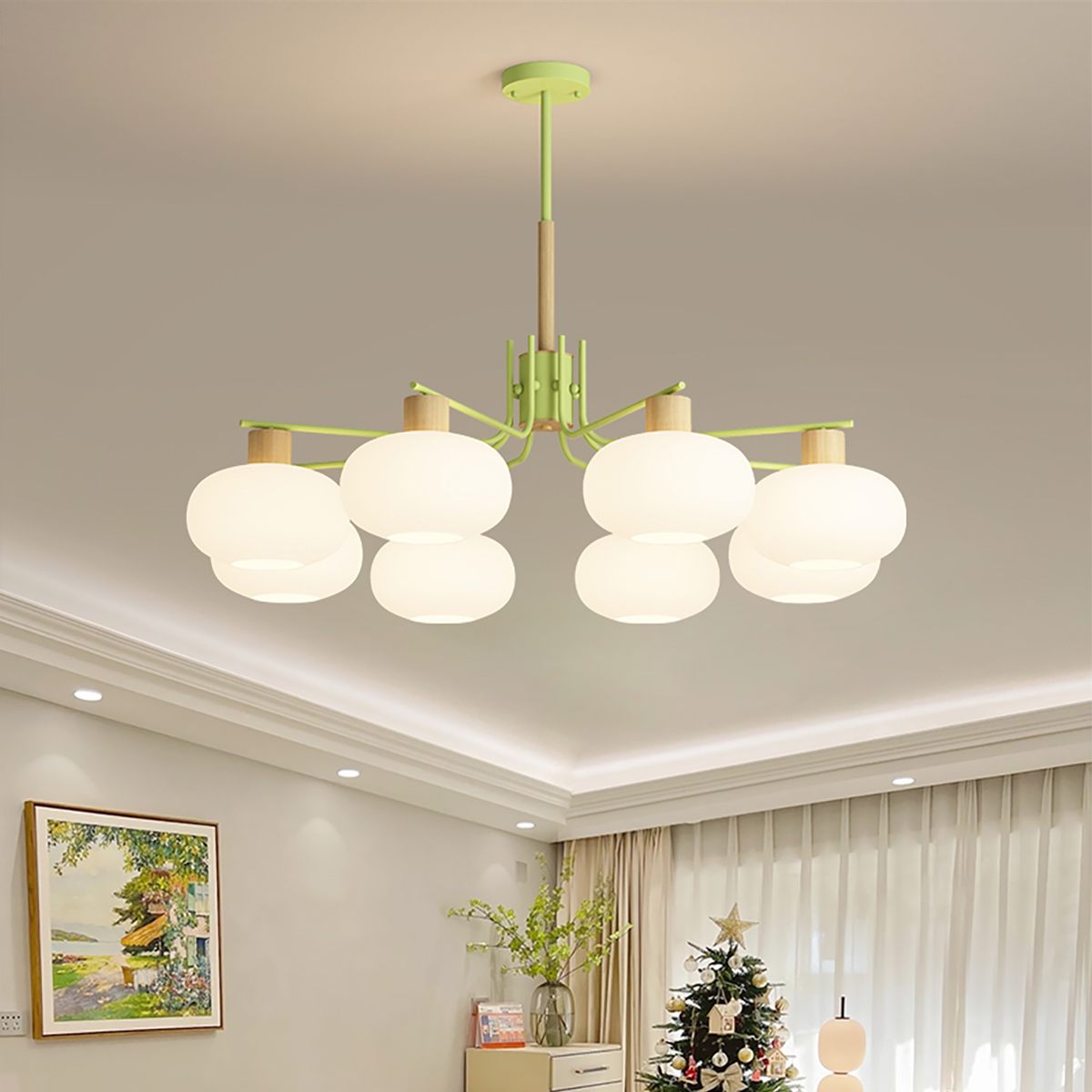 Antizer Pastoral American Retro Flower Chandelier