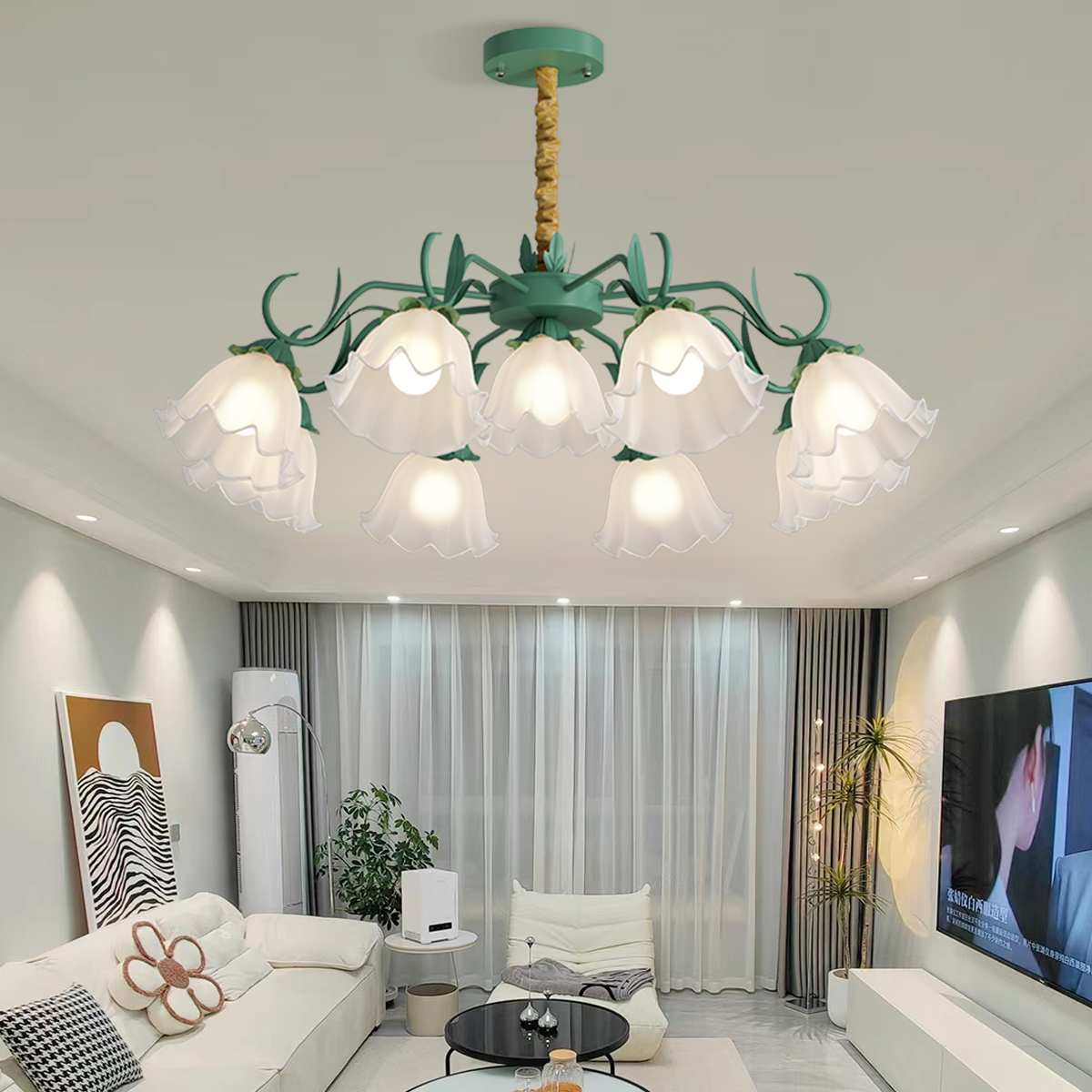 American Retro Pastoral Style Flower Chandelier