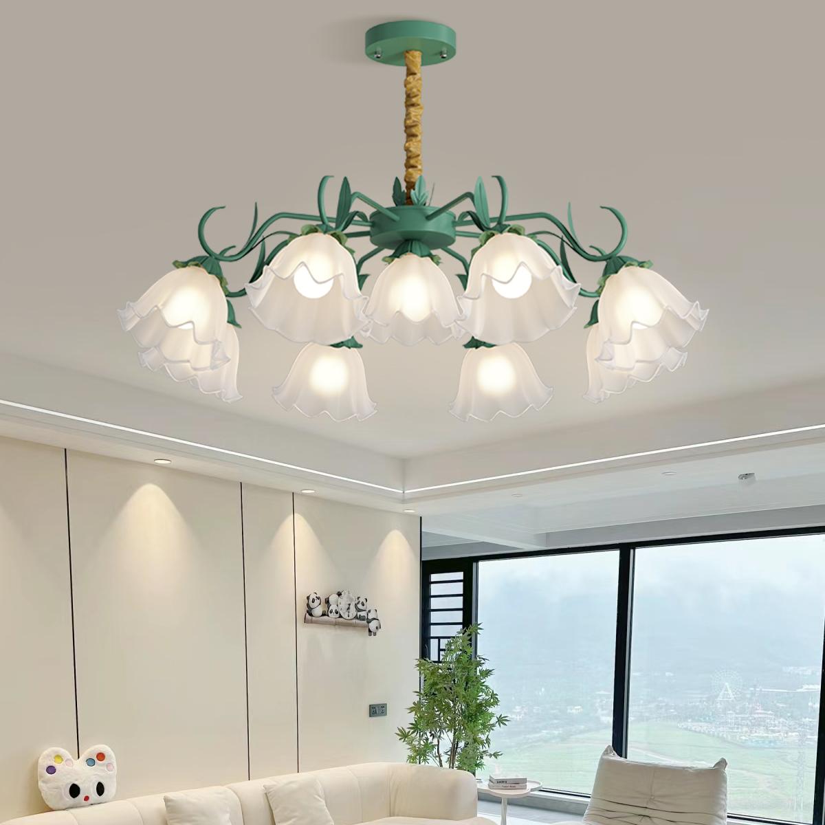 American Retro Pastoral Style Flower Chandelier