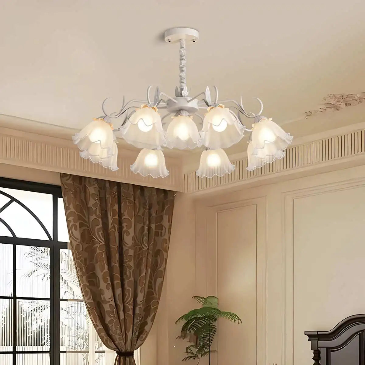 American Retro Pastoral Style Flower Chandelier