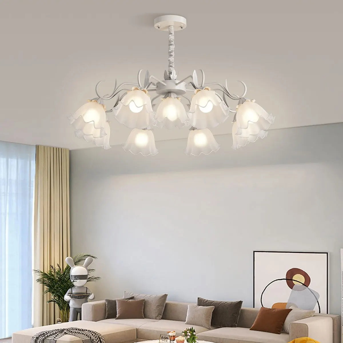 American Retro Pastoral Style Flower Chandelier