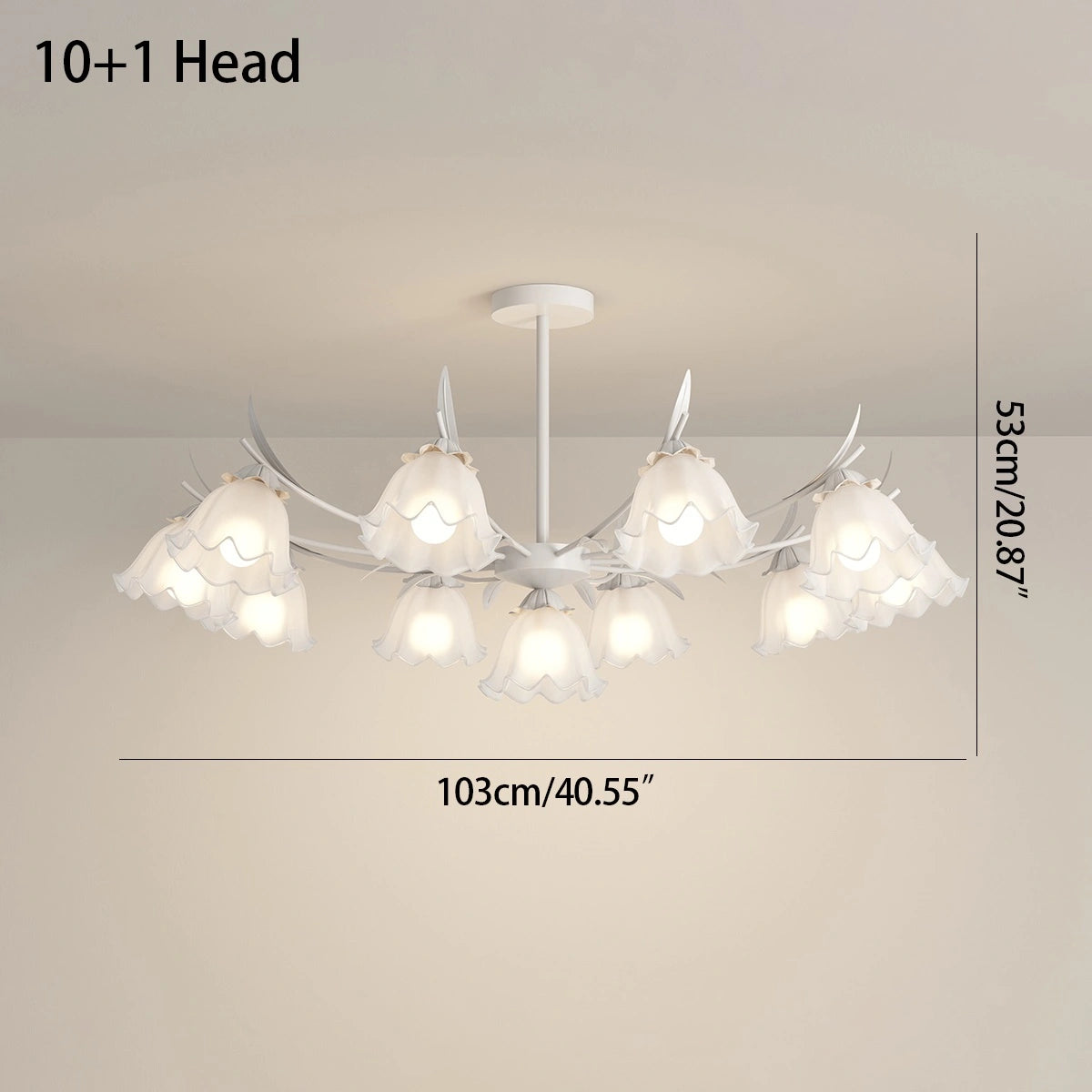 Antizer French Vintage Lily of the Valley Flower Chandelier