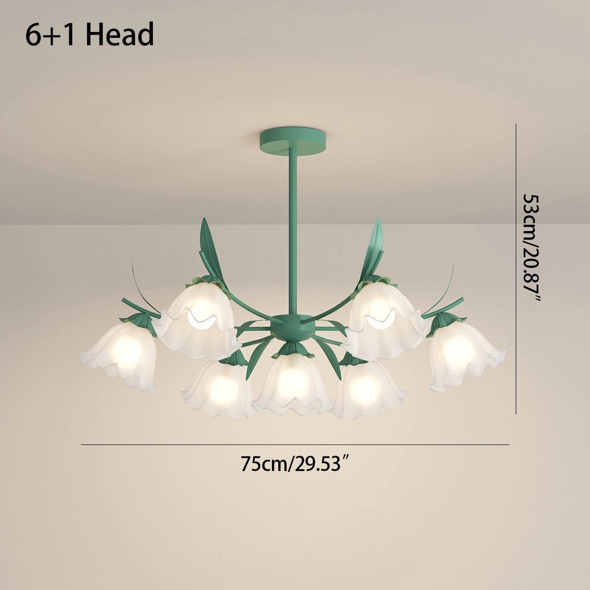 Antizer French Vintage Lily of the Valley Flower Chandelier