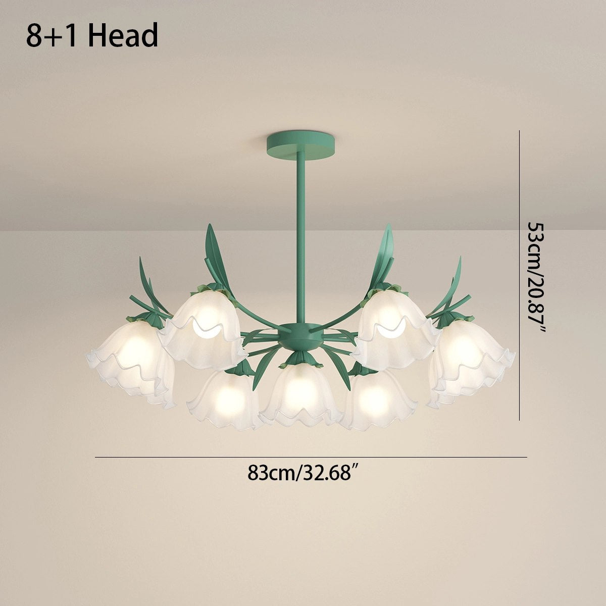 Antizer French Vintage Lily of the Valley Flower Chandelier