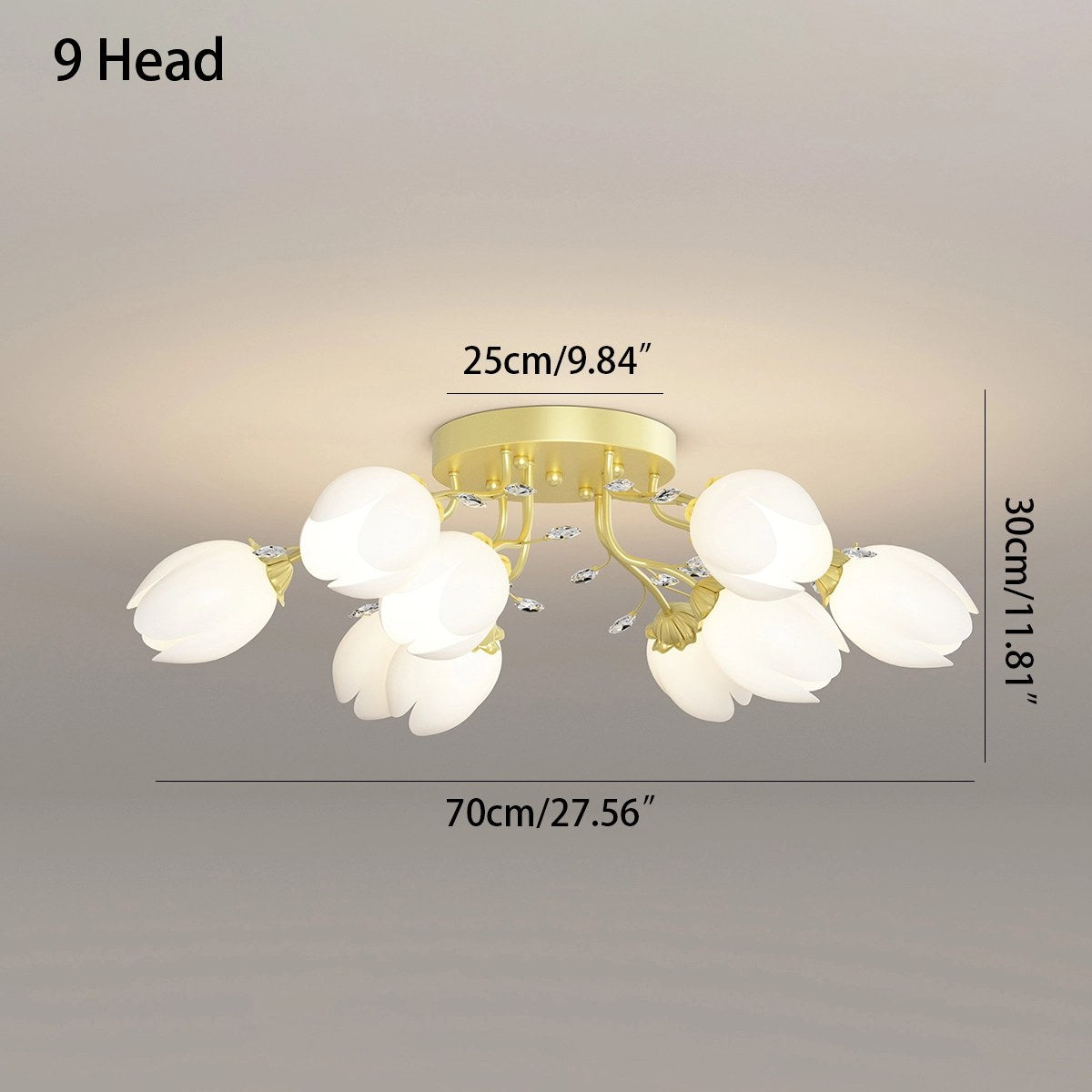 French Pastoral Flower Ceiling Chandelier