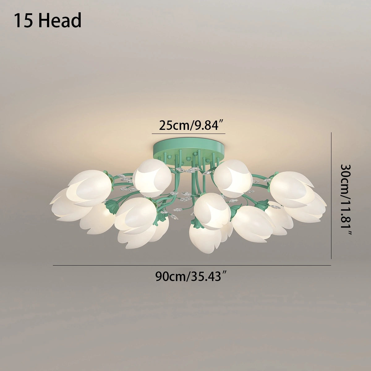 French Pastoral Flower Ceiling Chandelier