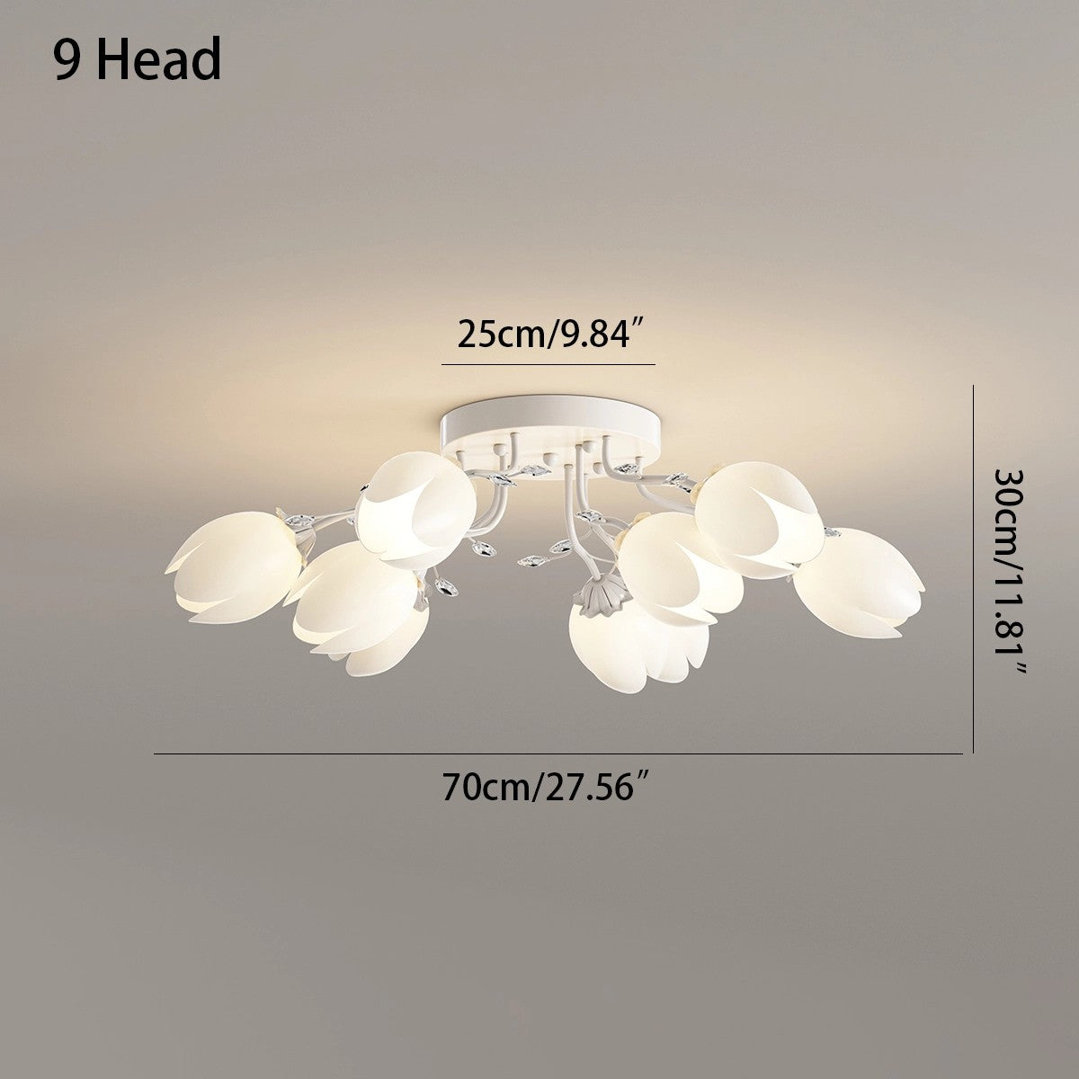 French Pastoral Flower Ceiling Chandelier