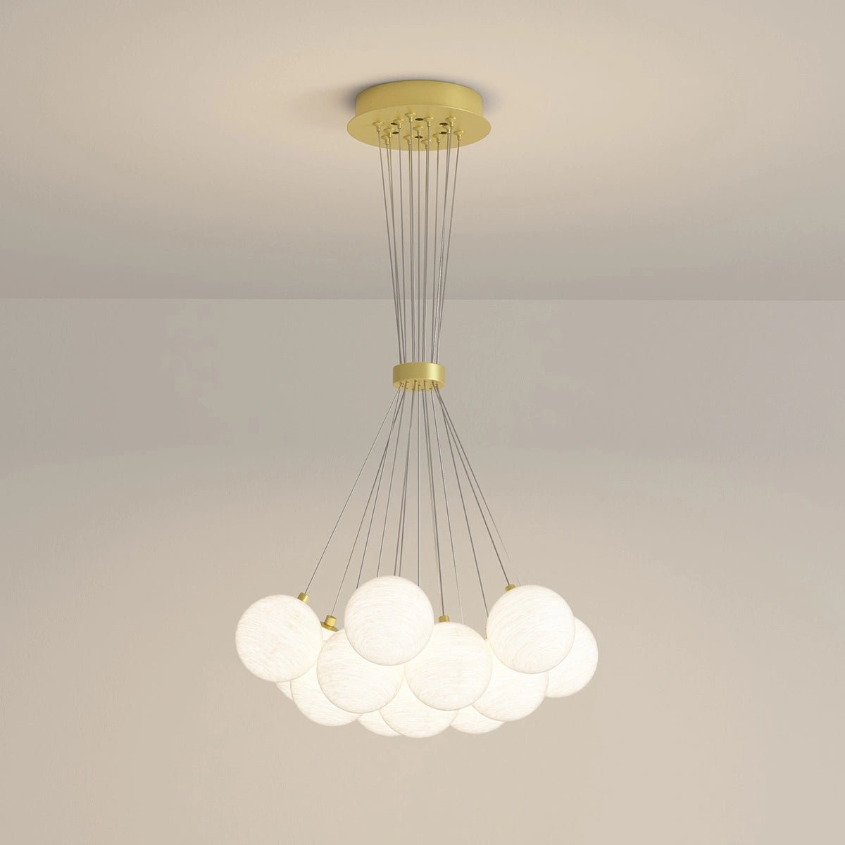 French Tulip Flower & Ball Chandelier