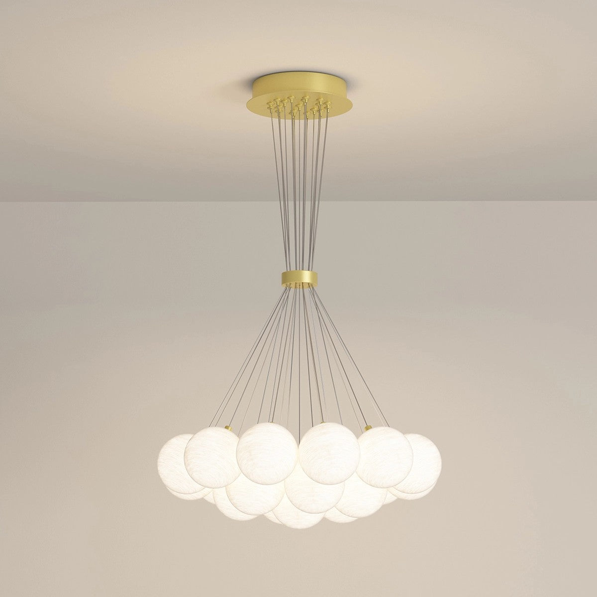 French Tulip Flower & Ball Chandelier