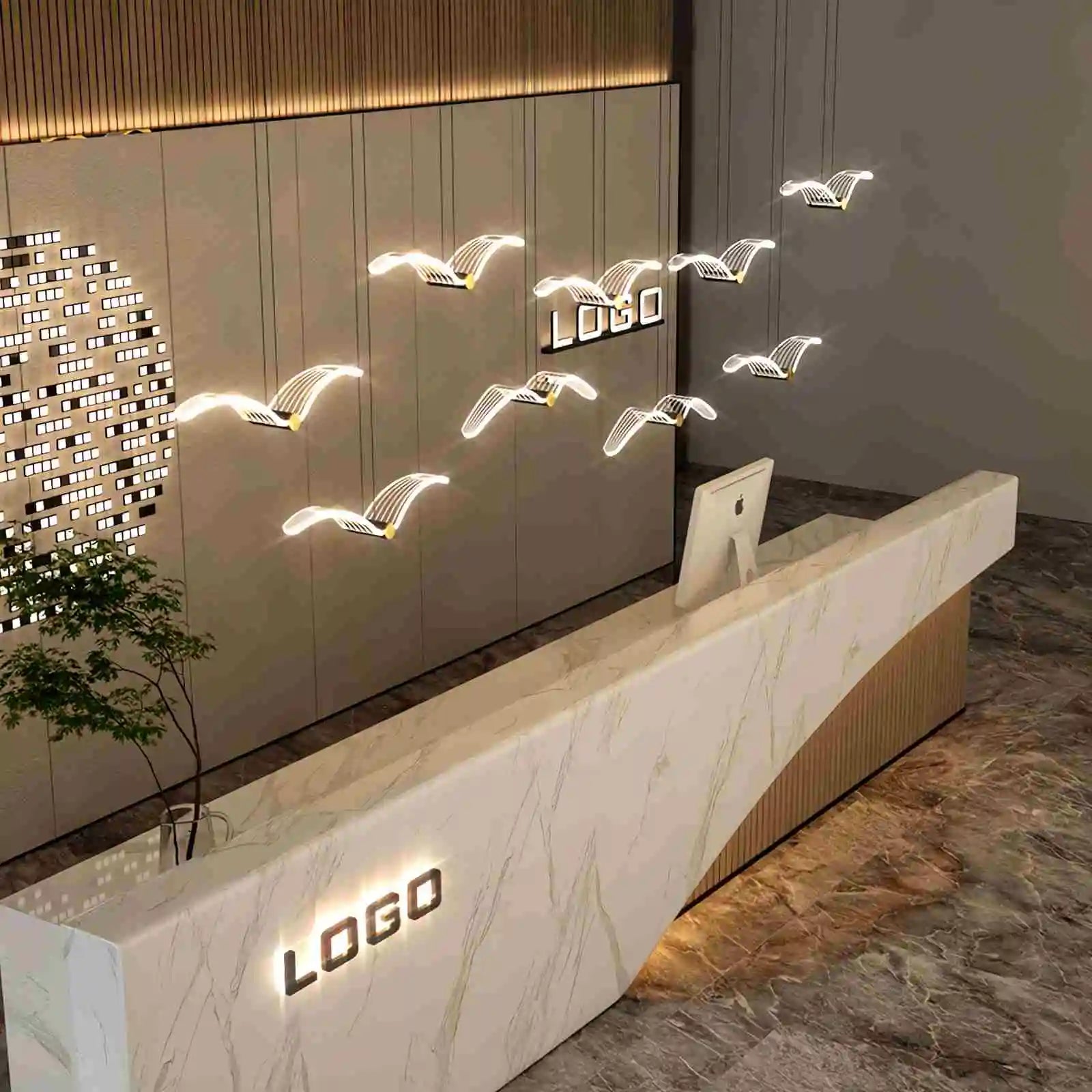 Antizer Light Luxury Art Seagull Pendant Lamp