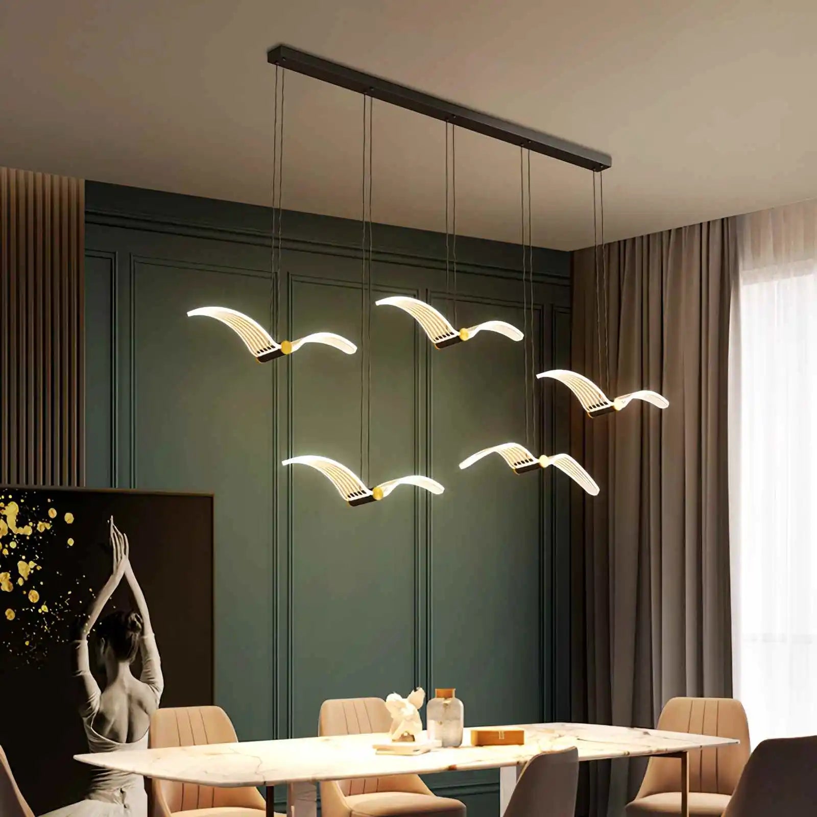 Antizer Light Luxury Art Seagull Pendant Lamp