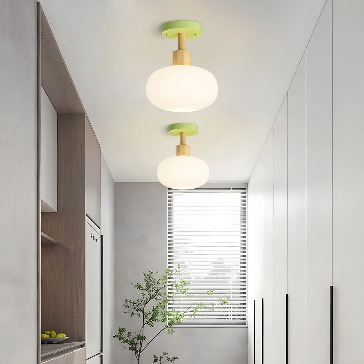 Antizer Nordic Modern Hallway Glass Ceiling Light