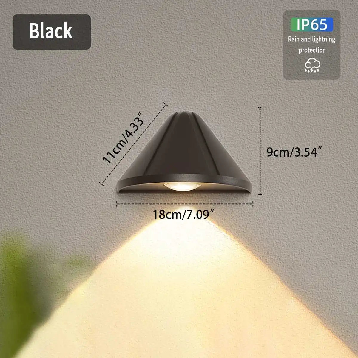 Outdoor Cone Wall Light