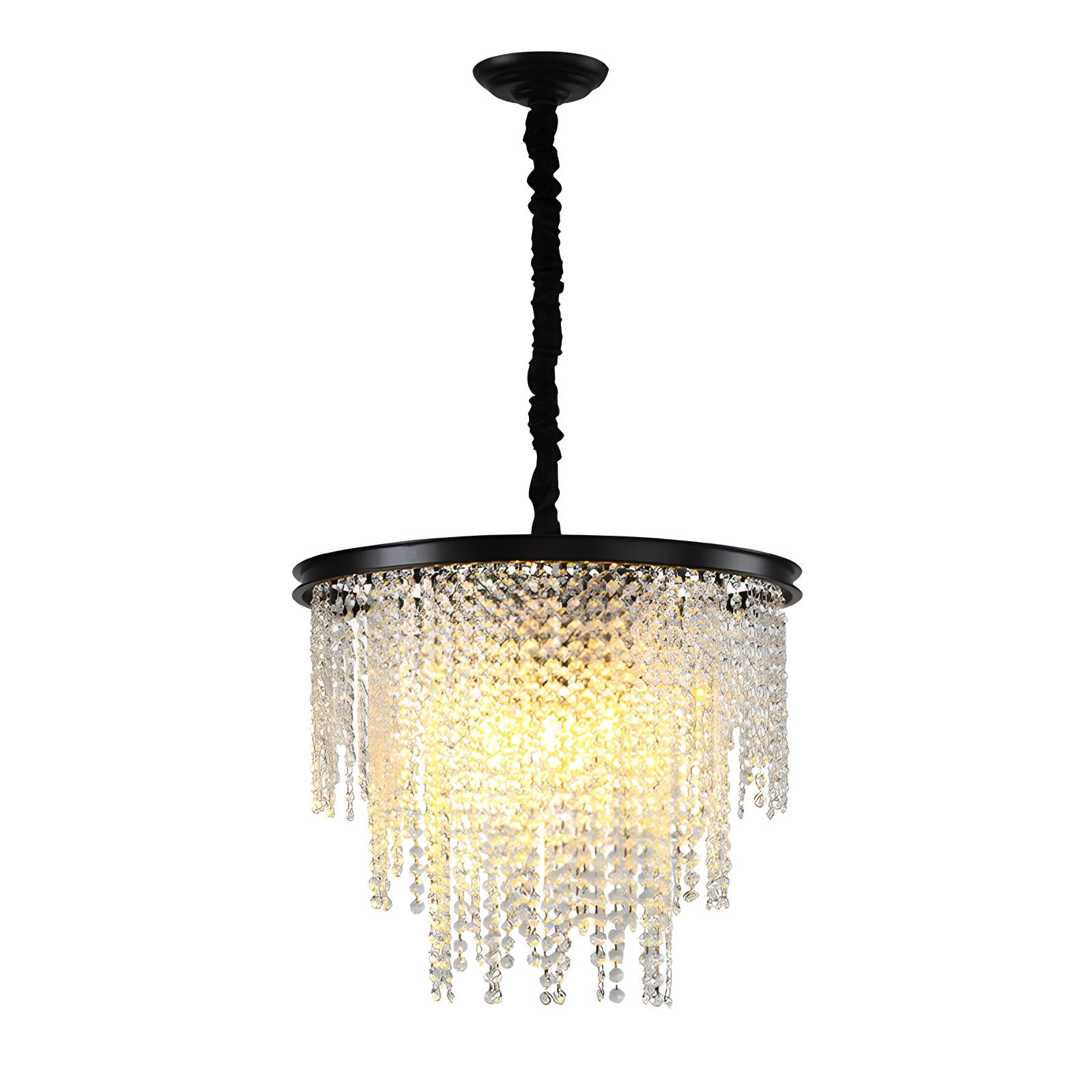 Octagonal Beaded Crystal Chandelier