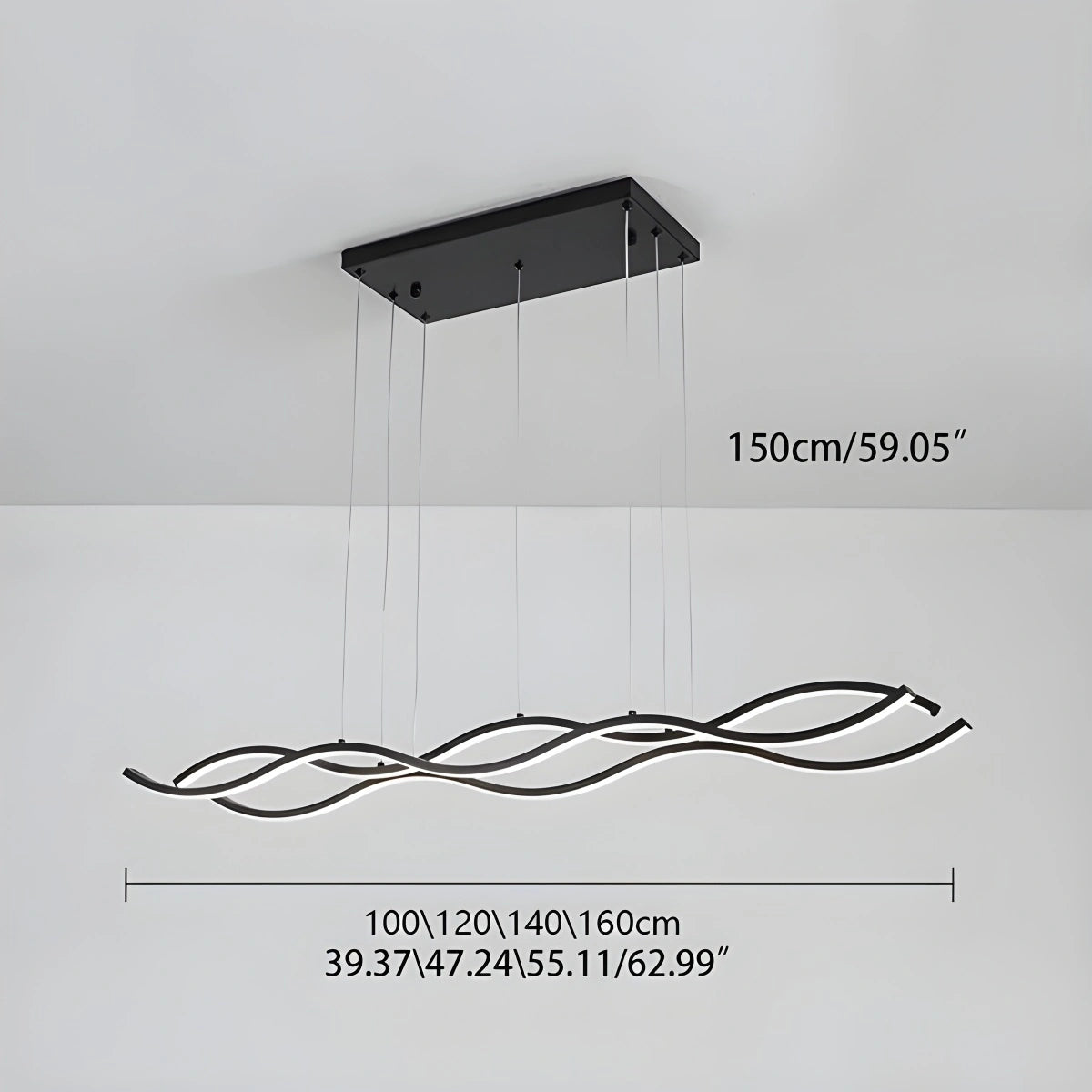 Antizer Nordic Minimalist Wave Long Pendant Light