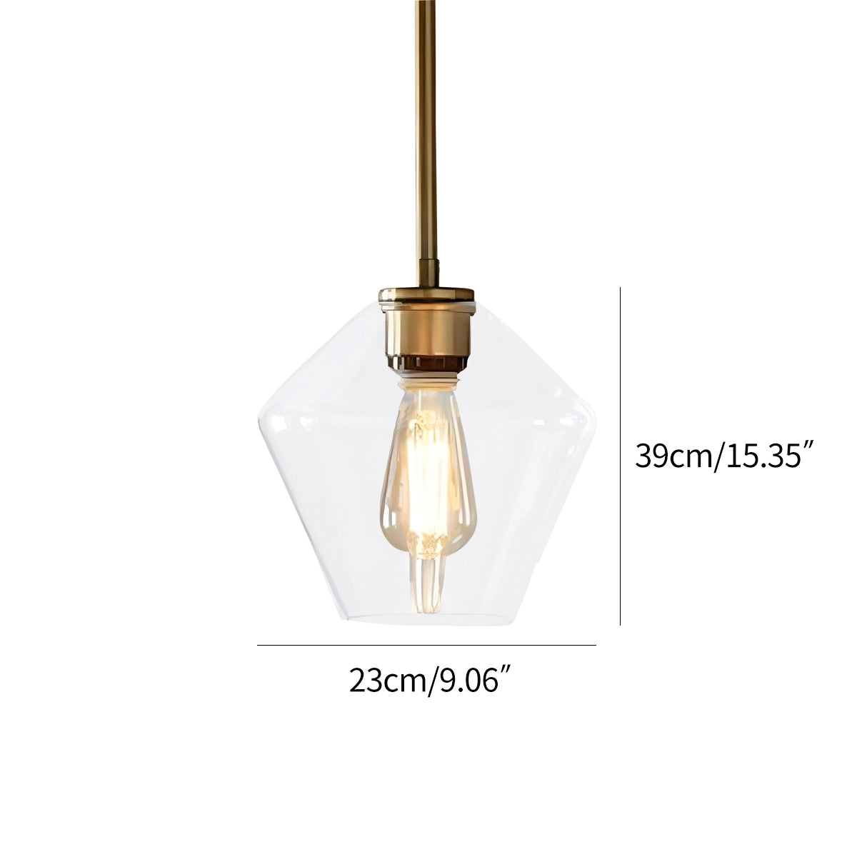 Antizer Hailie Clear Glass Pendant Light for Kitchen