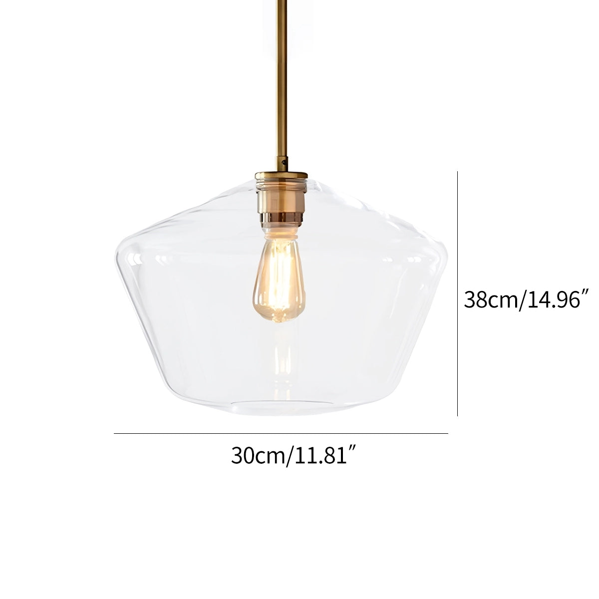 Antizer Hailie Clear Glass Pendant Light for Kitchen